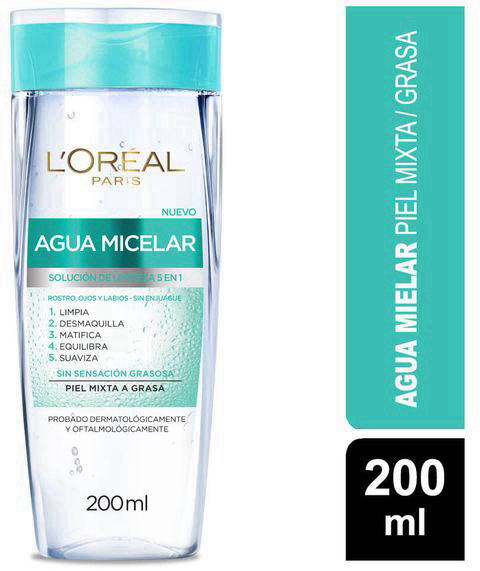 Tienda de Accesorios - Agua Micelar L'Oréal Para Mixta a Piel Grasa Siempre  es bueno usar productos adecuados a tu tipo de piel hemos visto muchos  tutoriales en los que se usa