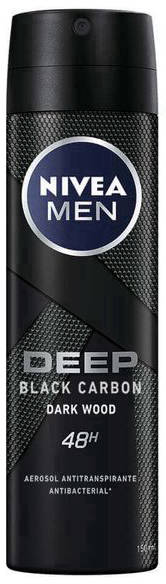Foto Desodorante Spray Deep Black Carbon Dark Wood Men