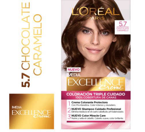 Foto Tintura Excellence Creme 5.7 Chocolate Caramelo